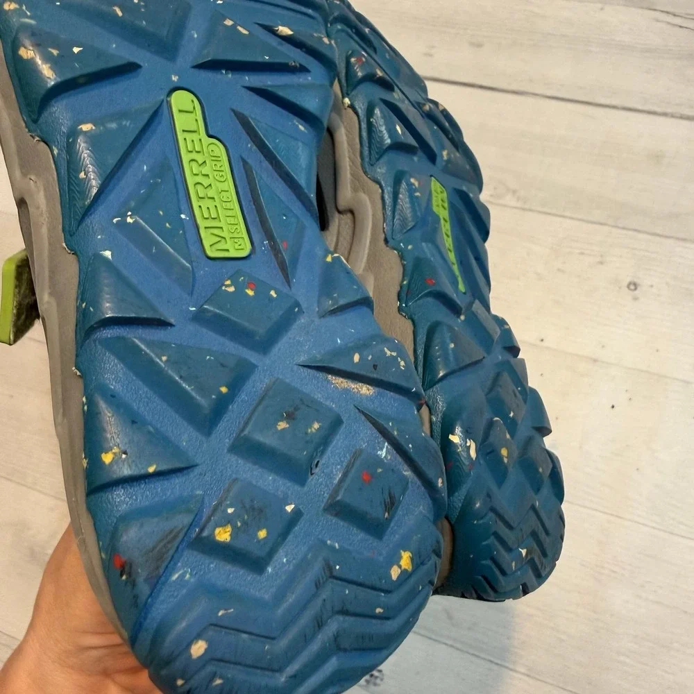 Merrell kids hydro 2.0 waterproof shoe grey blue youth size 2